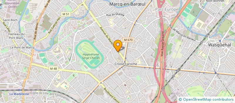 localisation de l'entreprise MADAME PASCALINE GRAVE à MARCQ-EN-BARŒUL