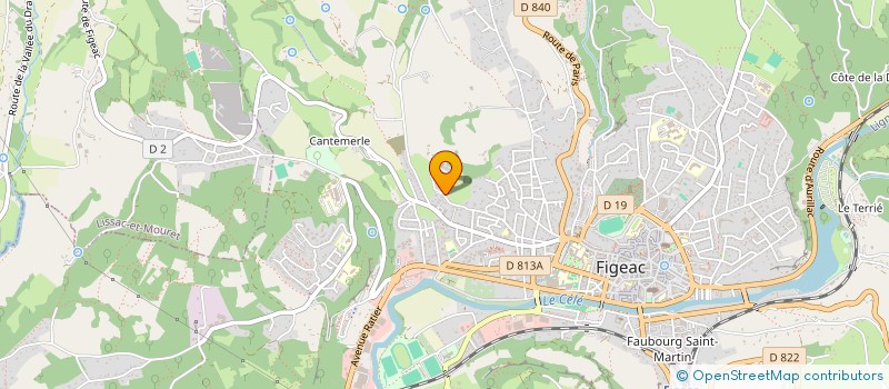 localisation de l'entreprise MADAME PASCALINE GRONDEIN  FIGEAC