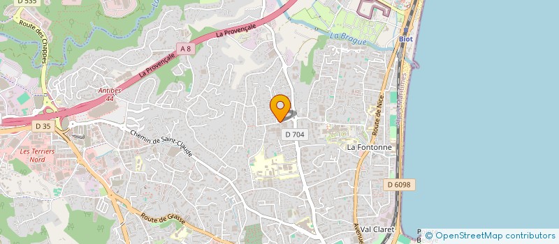 localisation de l'entreprise MADAME PASCALINE LEROYER à ANTIBES