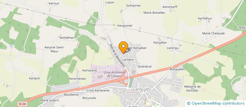 localisation de l'entreprise MADAME PASCALINE MORLAT  LANGUIDIC