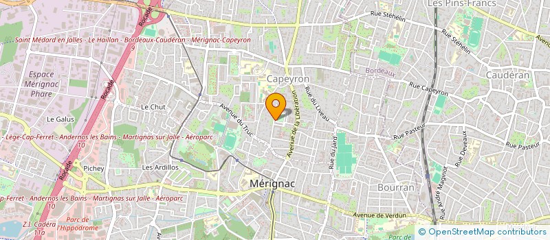 localisation de l'entreprise MADAME PASCALINE PITEAULT à MERIGNAC