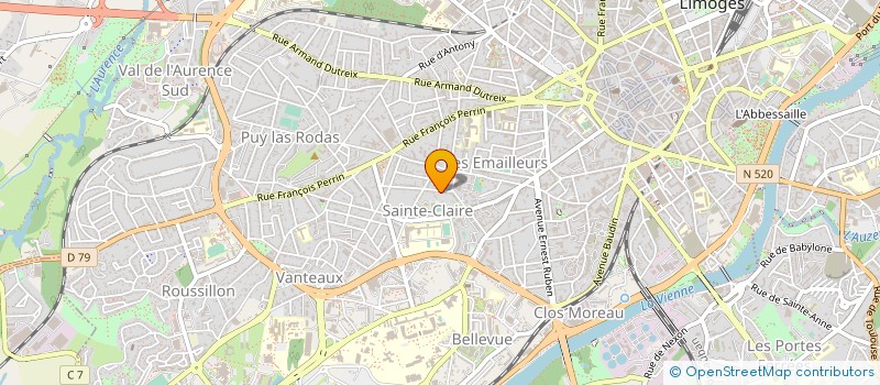 localisation de l'entreprise MADAME PASCALINE POULET à LIMOGES