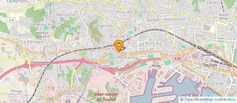 localisation de l'entreprise MADAME PASCALINE RASOANAMBINY  TOULON