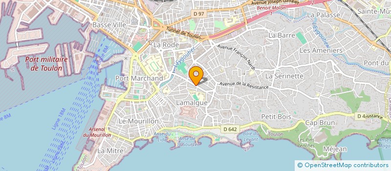 localisation de l'entreprise MADAME PASCALINE SABATIER à TOULON