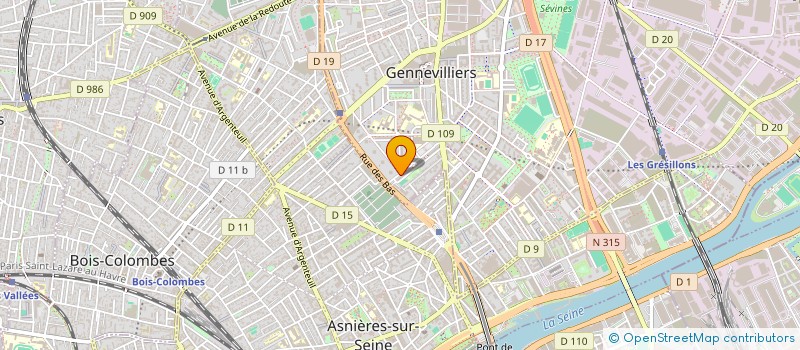 localisation de l'entreprise MADAME PATRICIA AIMAR à GENNEVILLIERS