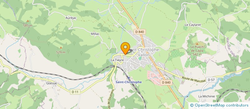 localisation de l'entreprise MADAME PATRICIA BELLOUGUET  SAINT-CHRISTOPHE-VALLON