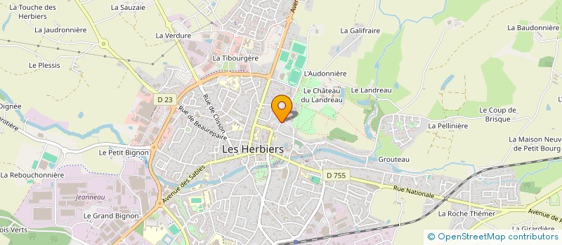localisation de l'entreprise MADAME PATRICIA BERTHAUX à LES HERBIERS