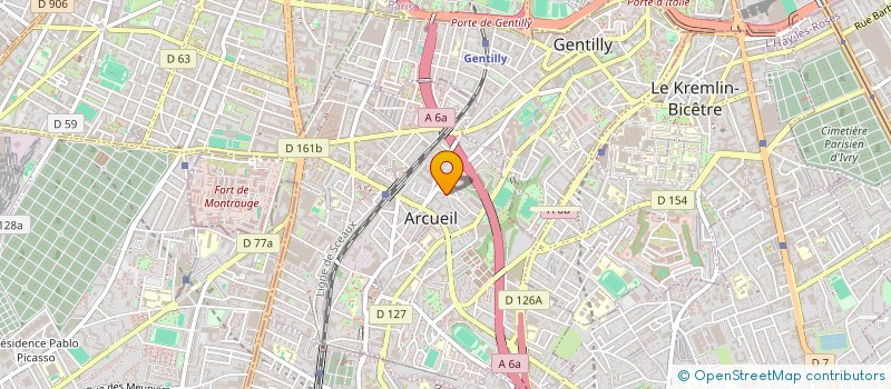 localisation de l'entreprise MADAME PATRICIA BUNGENER  ARCUEIL