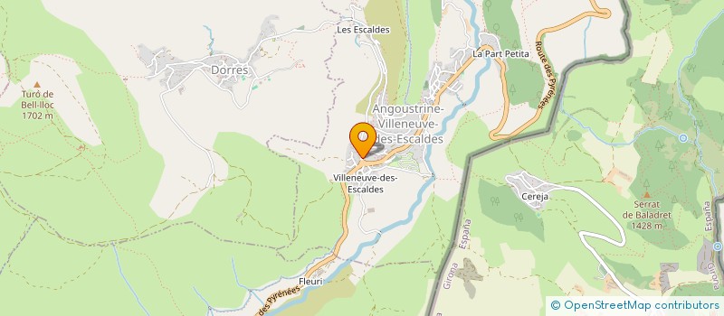 localisation de l'entreprise MADAME PATRICIA CALVO DURAN  ANGOUSTRINE-VILLENEUVE-DES-ESCALDES