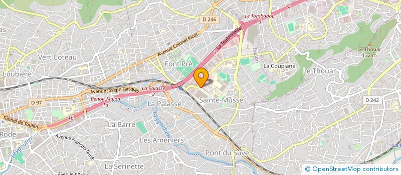 localisation de l'entreprise MADAME PATRICIA CARRIER  TOULON