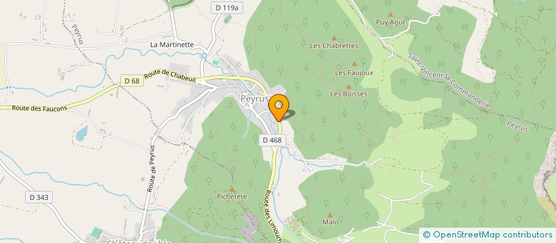 localisation de l'entreprise MADAME PATRICIA CHALAVOUX  PEYRUS