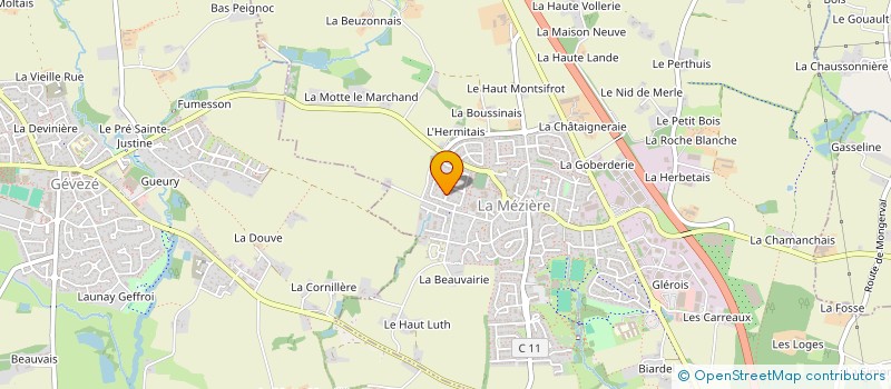 localisation de l'entreprise MADAME PATRICIA CHASSAGNEUX  LA MEZIERE