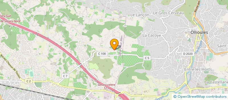 localisation de l'entreprise MADAME PATRICIA COISNE à SANARY-SUR-MER