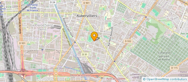 localisation de l'entreprise MADAME PATRICIA COMBES-LATOUR  AUBERVILLIERS