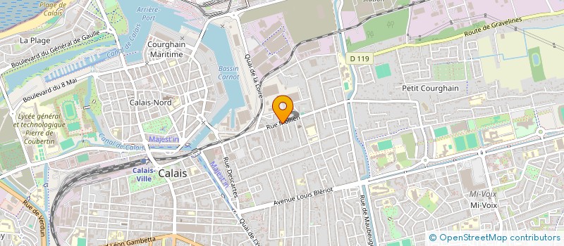 localisation de l'entreprise MADAME PATRICIA COQUET  CALAIS