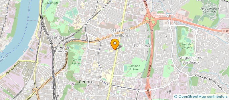 localisation de l'entreprise MADAME PATRICIA CORBET à CENON