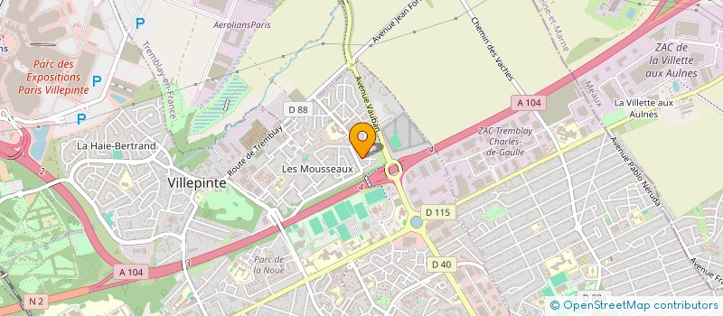 localisation de l'entreprise MADAME PATRICIA COUPRIT à VILLEPINTE