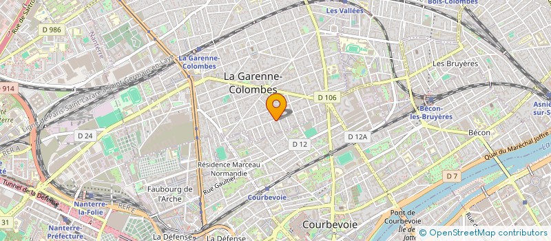localisation de l'entreprise MADAME PATRICIA COUSIN à LA GARENNE-COLOMBES