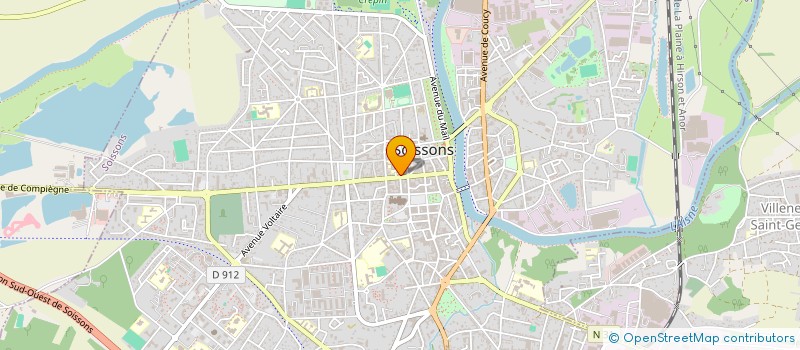 localisation de l'entreprise MADAME PATRICIA DECLERCQ à SOISSONS