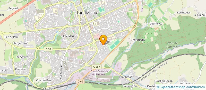 localisation de l'entreprise MADAME PATRICIA DENISE CENDEJAS RODRIGUEZ  LANDIVISIAU