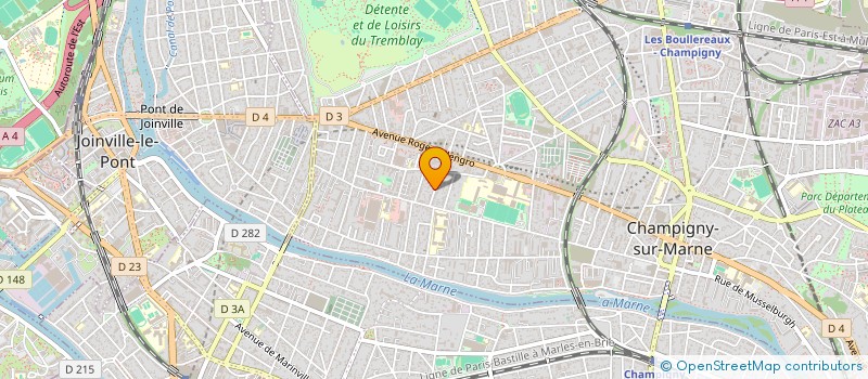 localisation de l'entreprise MADAME PATRICIA DERENNE à CHAMPIGNY-SUR-MARNE