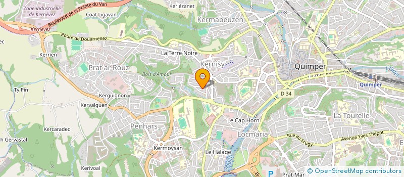 localisation de l'entreprise MADAME PATRICIA DINAHET à QUIMPER