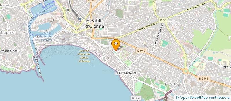 localisation de l'entreprise MADAME PATRICIA DUTEIL à LES SABLES D'OLONNE