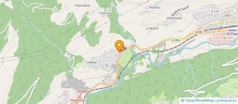 localisation de l'entreprise MADAME PATRICIA GIROD-ROUX  AIME-LA-PLAGNE