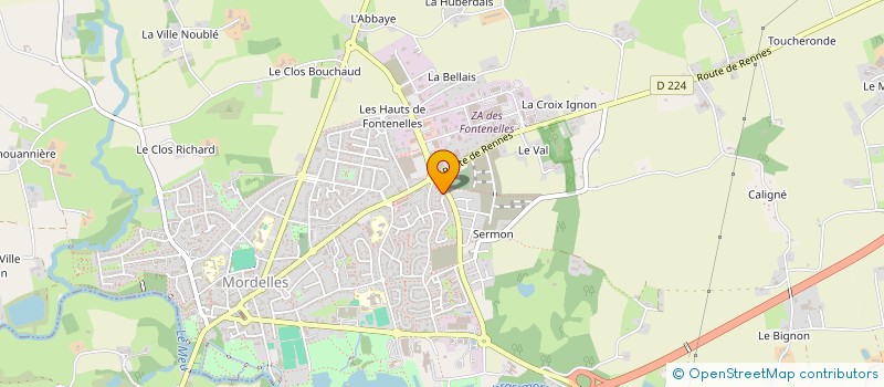 localisation de l'entreprise MADAME PATRICIA JOLY  MORDELLES