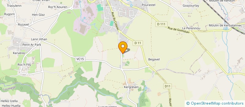 localisation de l'entreprise MADAME PATRICIA KERANGUEVEN  LAMPAUL-GUIMILIAU