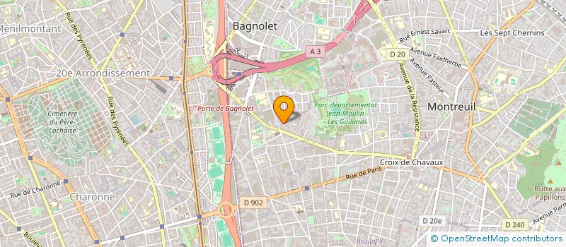 localisation de l'entreprise MADAME PATRICIA KERBINIBIN  BAGNOLET