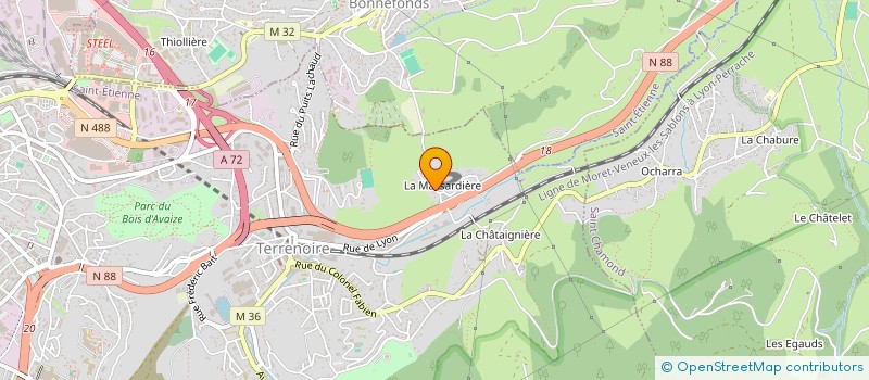 localisation de l'entreprise MADAME PATRICIA LAFOREST  SAINT-ETIENNE