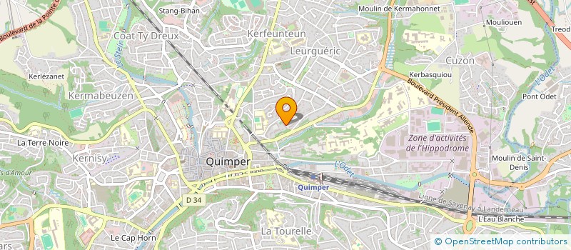 localisation de l'entreprise MADAME PATRICIA LE CORRE à QUIMPER