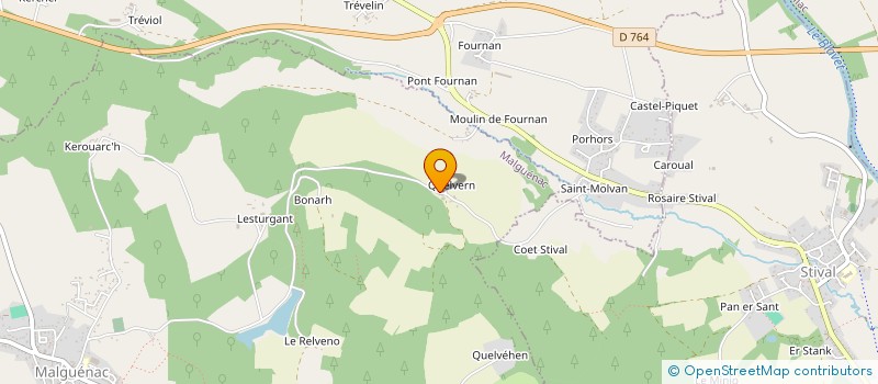 localisation de l'entreprise MADAME PATRICIA LE PALUD  MALGUENAC