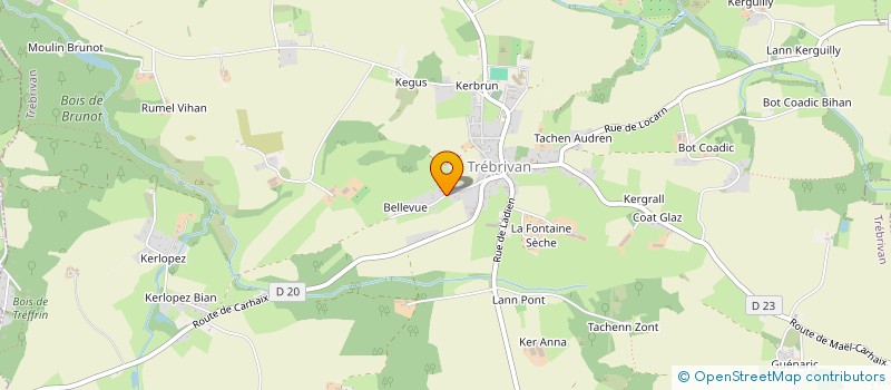 localisation de l'entreprise MADAME PATRICIA LE TANOU  TREBRIVAN