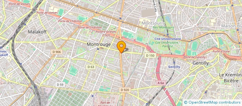 localisation de l'entreprise MADAME PATRICIA LEBRUN  MONTROUGE