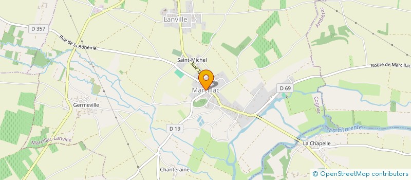 localisation de l'entreprise MADAME PATRICIA LECLERC  MARCILLAC-LANVILLE