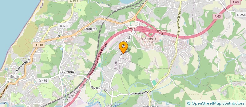 localisation de l'entreprise MADAME PATRICIA LEGEAY  BIDART