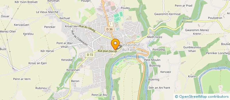 localisation de l'entreprise MADAME PATRICIA LOUEDEC à CHATEAUNEUF-DU-FAOU