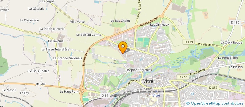 localisation de l'entreprise MADAME PATRICIA MAISONNEUVE  VITRE