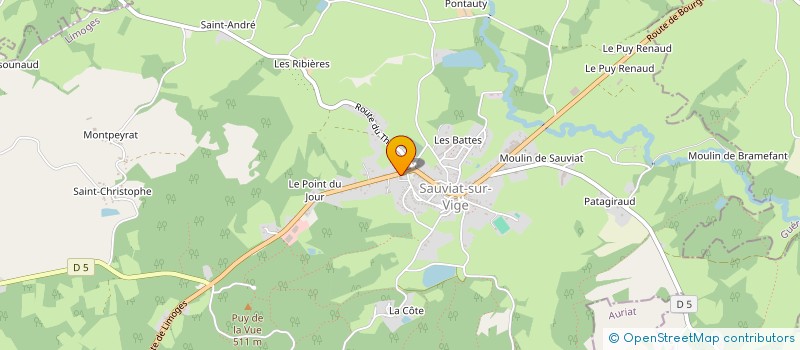localisation de l'entreprise MADAME PATRICIA MARGOT à SAUVIAT-SUR-VIGE