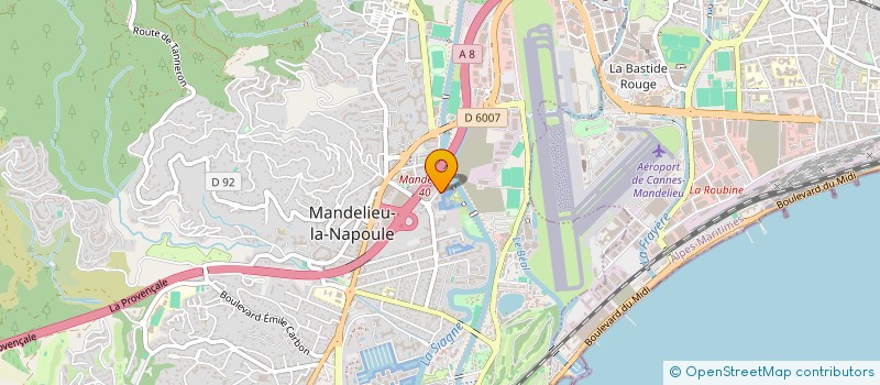 localisation de l'entreprise MADAME PATRICIA MATEZ à MANDELIEU-LA-NAPOULE