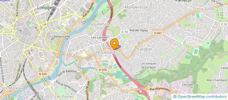localisation de l'entreprise MADAME PATRICIA MAURINIER à LIMOGES
