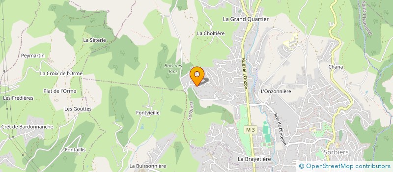 localisation de l'entreprise MADAME PATRICIA MENUT  SORBIERS