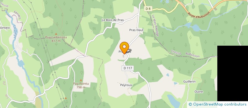 localisation de l'entreprise MADAME PATRICIA MOEUF  SORNAC