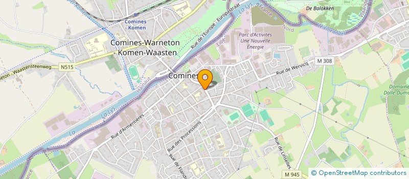 localisation de l'entreprise MADAME PATRICIA MONSINJON  COMINES