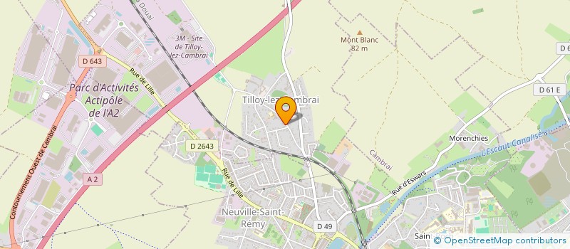 localisation de l'entreprise MADAME PATRICIA MONTAGNER  TILLOY-LEZ-CAMBRAI