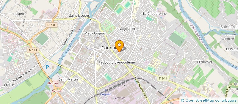 localisation de l'entreprise MADAME PATRICIA MOREAU  COGNAC