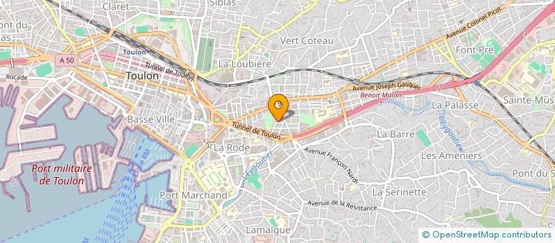 localisation de l'entreprise MADAME PATRICIA MORISSET  TOULON