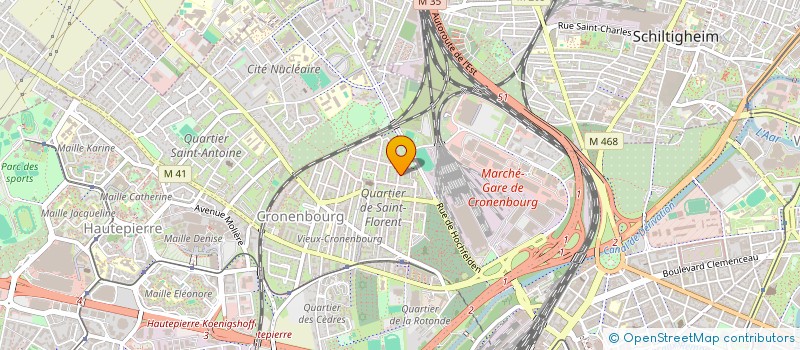 localisation de l'entreprise MADAME PATRICIA MULLER à STRASBOURG
